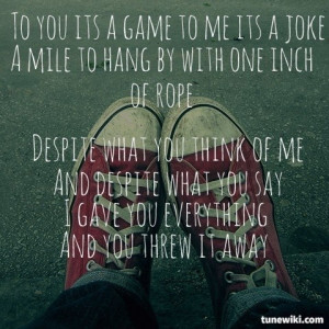 LyricArt for Falling In Hate by Five Finger Death Punch