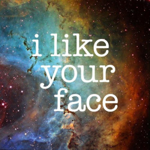 face, love, quote, space, stars, text