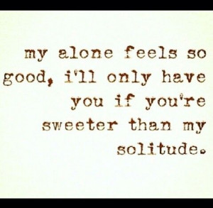 Better than solitude single quote