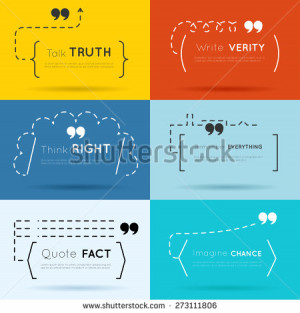 Vector quote backgrounds set. Text word, message concept, quotation ...