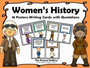 display for Women's History Month. They also work well as writing ...