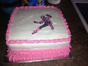 Matilda Cake, Chocolates Pink, Pink Power Rangers, Power Rangers Cake