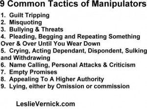 Common tactics of manipulators