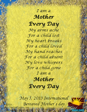 Today is International Bereaved Mother's Day