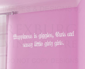 Details about Wall Decal Sticker Quote Vinyl Happiness, Giggles, Curls ...