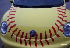 Fremont-Mills softball pitcher Mindy Lorimor's softball car