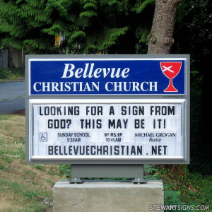 Church Sign for Bellevue Christian Church - Photo #1815