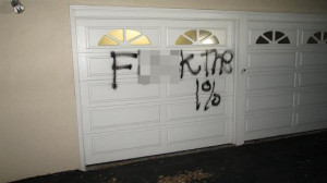 Graffiti targeting the wealthy in the Silicon Valley town of Atherton ...