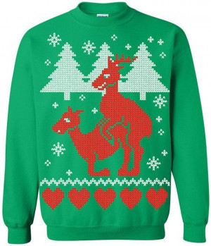 Ugly Christmas Sweater - Humping Reindeer Sweatshirt