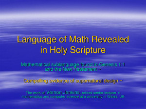 Language of Math Revealed in Holy Scripture by nikeborome