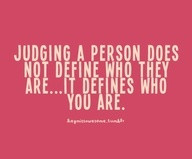 judging others....