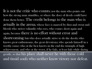 Theodore Roosevelt - Critics and Credit