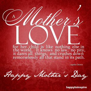 and then there was a Mother's love like no other, an example that has ...