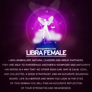Libra Female Personality Graphic