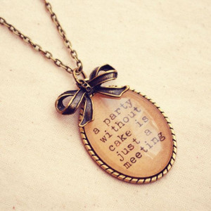 Julia Child Quote Necklace with 
