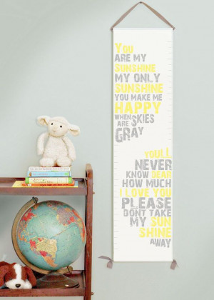 You Are My Sunshine canvas growth chart