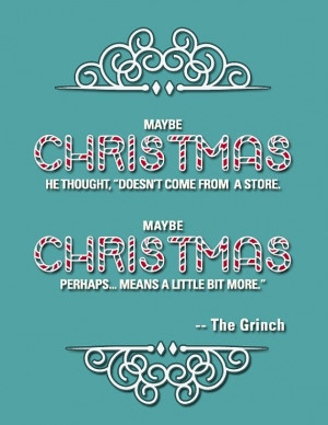 Grinch Christmas Quote Subway Art Print 8x10 by AuntHaybeesYumYums, $ ...