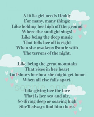 Daddys Little Girl Poems For Fathers Day Father's day daddy quote,
