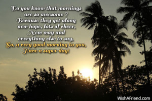 Good Morning You Are Awesome