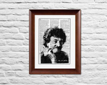 Kurt Vonnegut Print on Vintage Dict ionary Paper - Modern Recycled Art ...