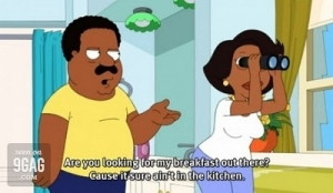 breakfast, cleveland, family guy, funny, lol