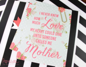 Free Mother's Day Printable Quote by Paperelli @Remodelaholic