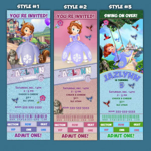 Sofia The First Birthday Invitation Template