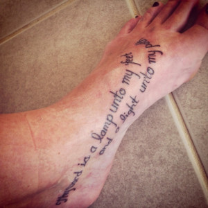 Bible Love Quotes Tattoo Bible quote foot tattoo