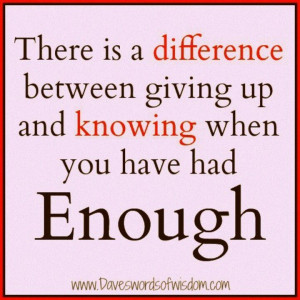 Enough is Enough....