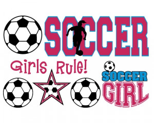 Soccer - Girl Sports Pack Removable Wall Stickers