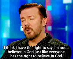 Ricky Gervais on being an atheist. (x)