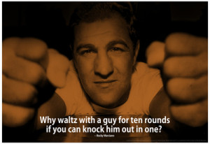 Rocky Marciano Knock Out iNspire 2 Quote Poster