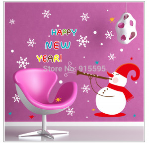 Free Shipping:Xmas Happy New Year Vinyl Wall Quotes Letters/Wall ...
