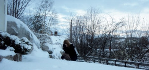 alone, cvs, girl, hair, sad, snow, tree