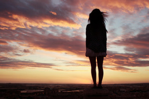 girl, hair, lonely, photography, sky, world
