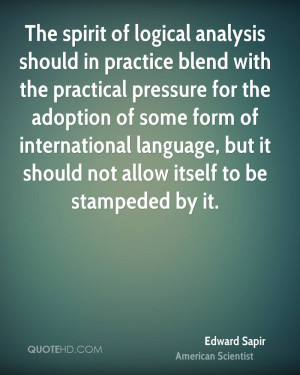 ... adoption of some form of international language, but it should not