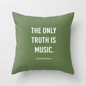 colours, Jack Kerouac MUSIC Quote Pillow Cover, Home decor, Cushion ...