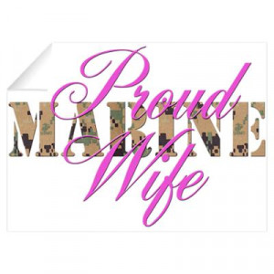 ... > Wall Art > Wall Decals > Proud Marine Wife MARPAT Wall Decal