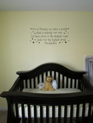 Harry Potter Nursery crib with Dumbledore wall quote.: Potter Baby ...