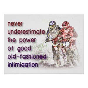 Intimidation Dirt Bike Motocross Print Poster Sign from Zazzle.com