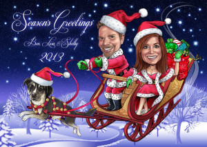 ... caricature christmas card designs from me please see her quote client