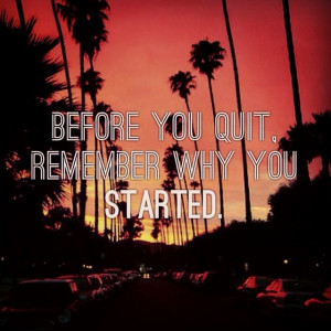 ️ quote quotes statement before you quit remember why you started ...