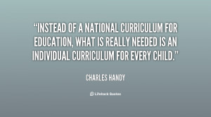 Quot Quot Curriculum Instead of a national curriculum for educ
