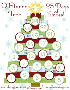 Fitness Tree printable exercise tracker for the month of December ...