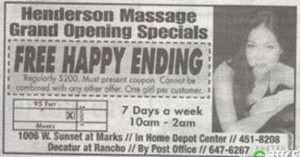 Funny add in the paper which promises happy ending for free.