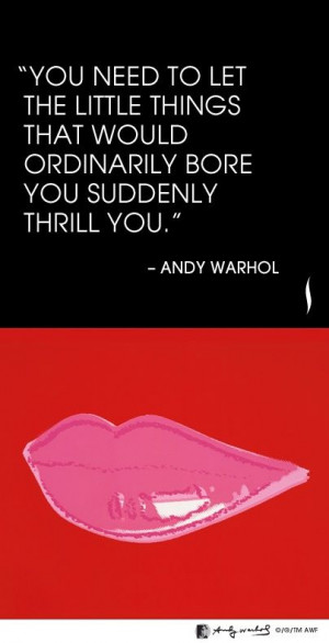 The Andy Warhol quote, #OrdinaryMoment hashtag on Twitter https ...