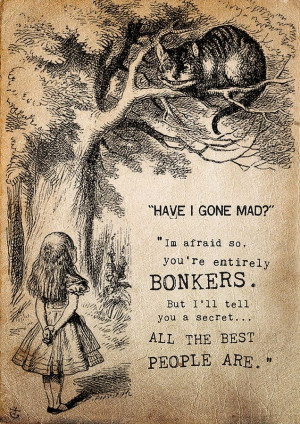 alice in wonderland 'bonkers' print by i am nat | notonthehighstreet ...