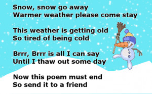 snow snow go away quotes