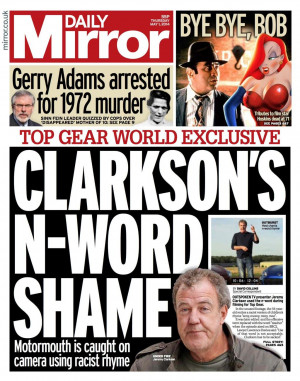 Top Gear host Jeremy Clarkson Exposed Reciting Racist Rhyme