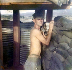 Everett Seed at Bunker 25 An Hoa Combat Base 1969